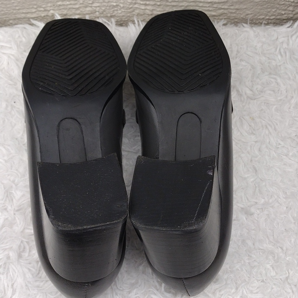 Andrea Viccaro Dark Grey Leather Suede Upper Square Toe Blocked High Heel Shoe - Picture 7 of 15